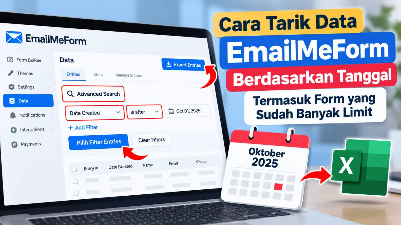 Cara Tarik Data EmailMeForm Berdasarkan Tanggal, Termasuk Form dengan Data Banyak