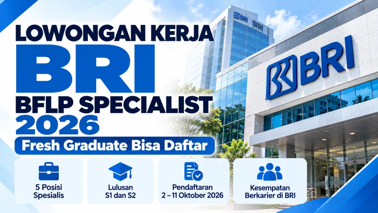 Lowongan Kerja BRI BFLP Specialist 2026, Fresh Graduate Bisa Daftar