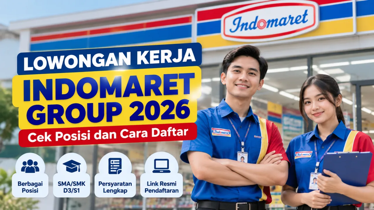 Lowongan Kerja Indomaret Group 2026, Cek Posisi dan Cara Daftar