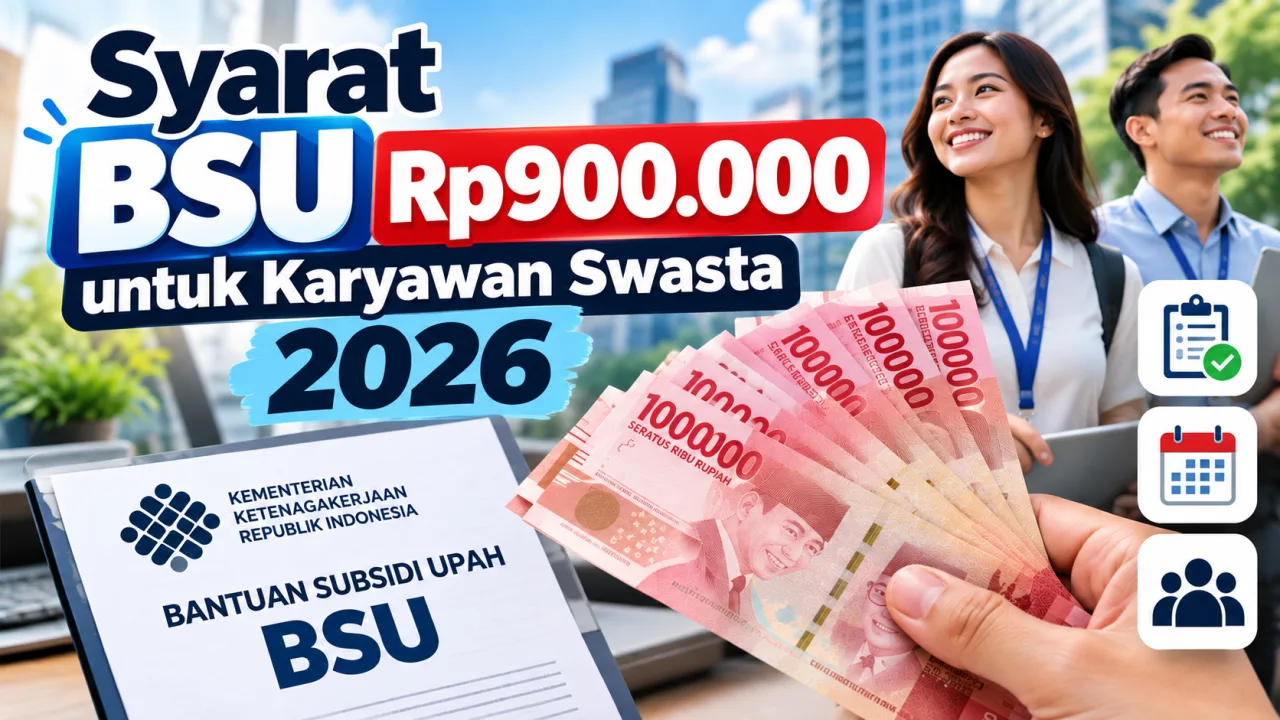 Syarat BSU Rp900.000 untuk Karyawan Swasta 2026, Cek Ketentuannya