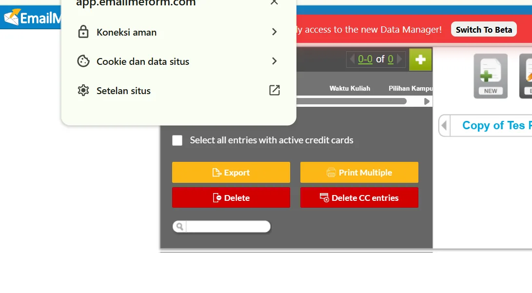 Cara Kembali ke EmailMeForm Versi Lama