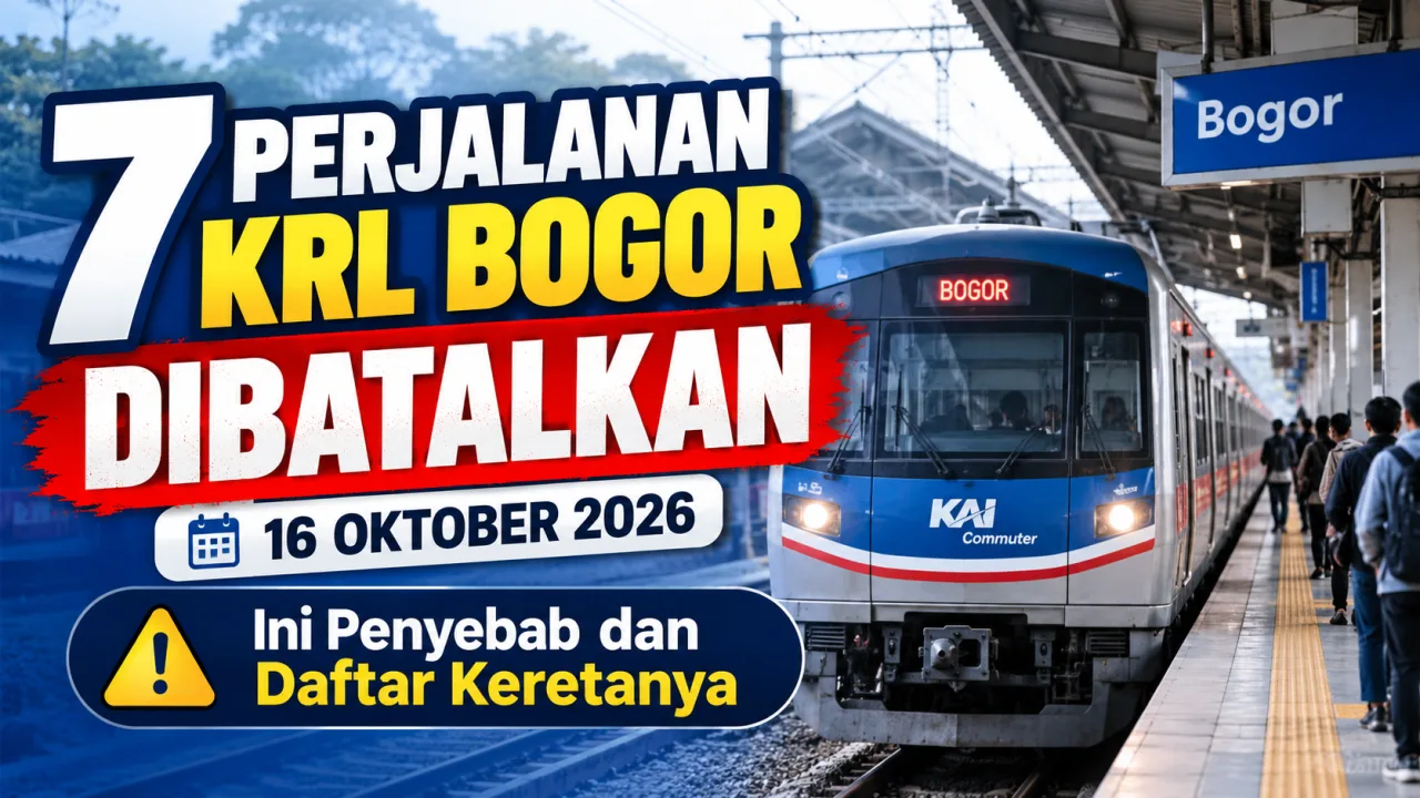 7 Perjalanan KRL Bogor Dibatalkan Hari Ini, Ini Penyebab dan Daftar Keretanya