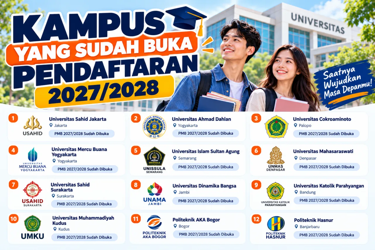 Kampus yang Sudah Buka Pendaftaran 2027/2028
