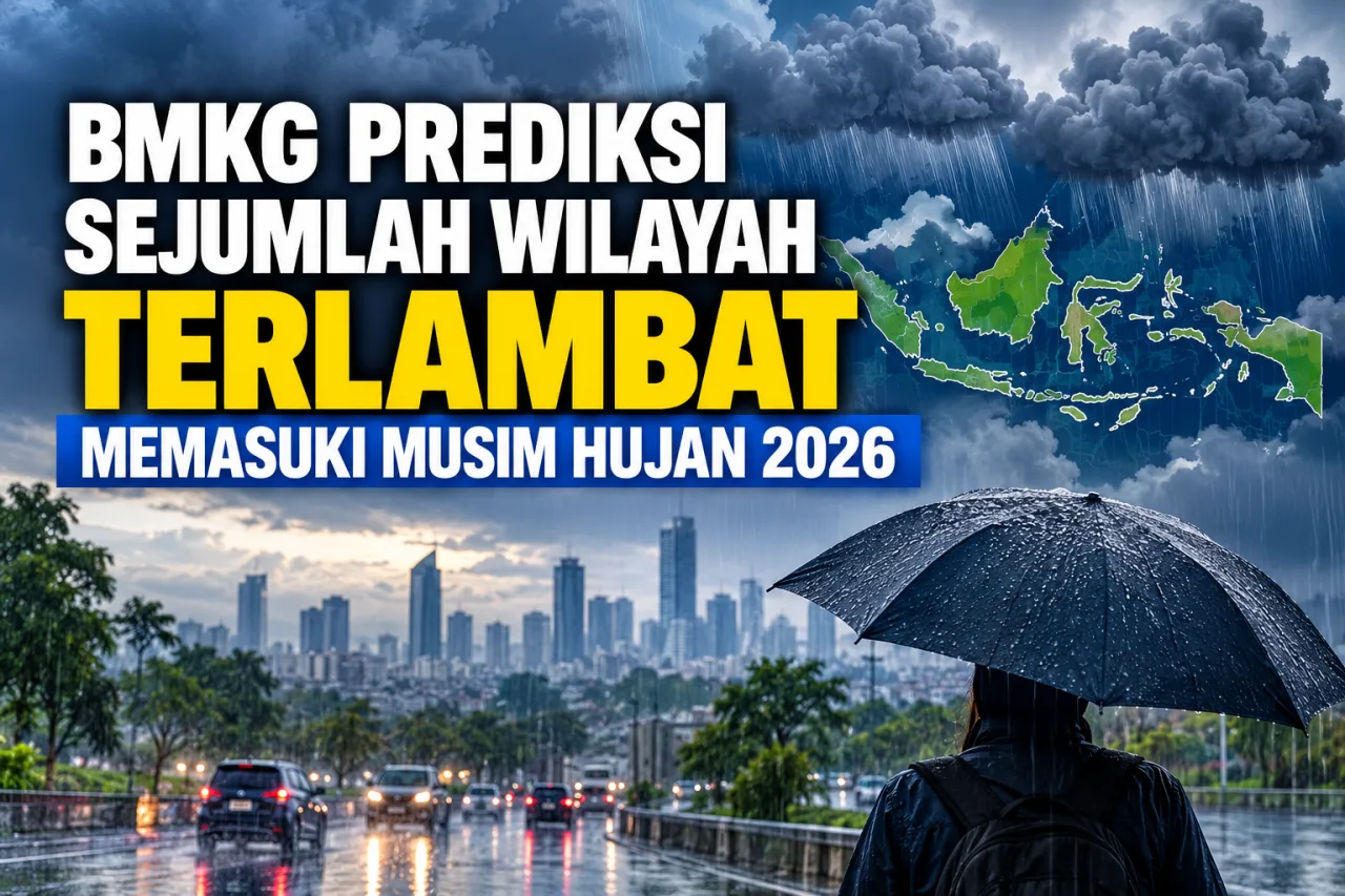 BMKG Prediksi Sejumlah Wilayah Terlambat Memasuki Musim Hujan 2026